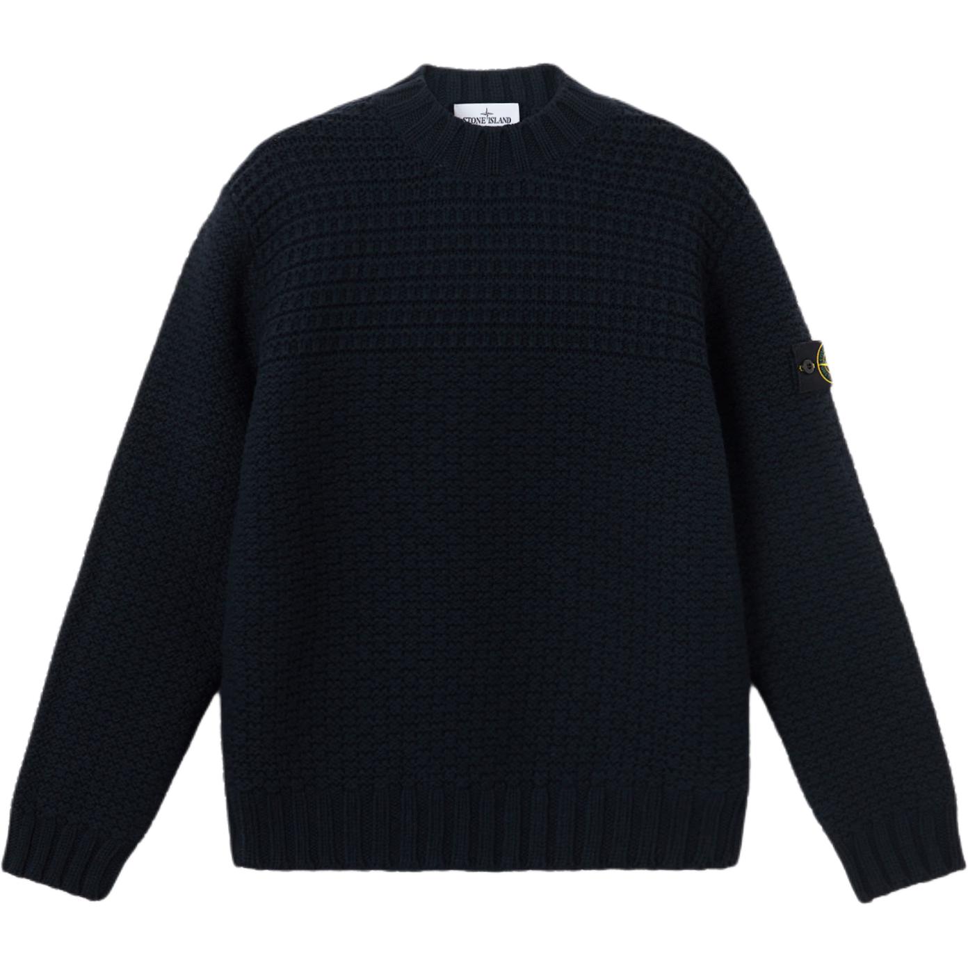 Мужской свитер STONE ISLAND Mock neck jumper with wide ribbed trims (серый)