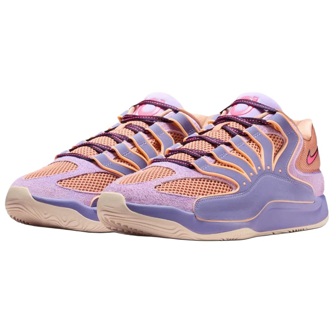 Nike Kd 18 Breathable Basketball Shoes Unisex Purple Orange - photo 3