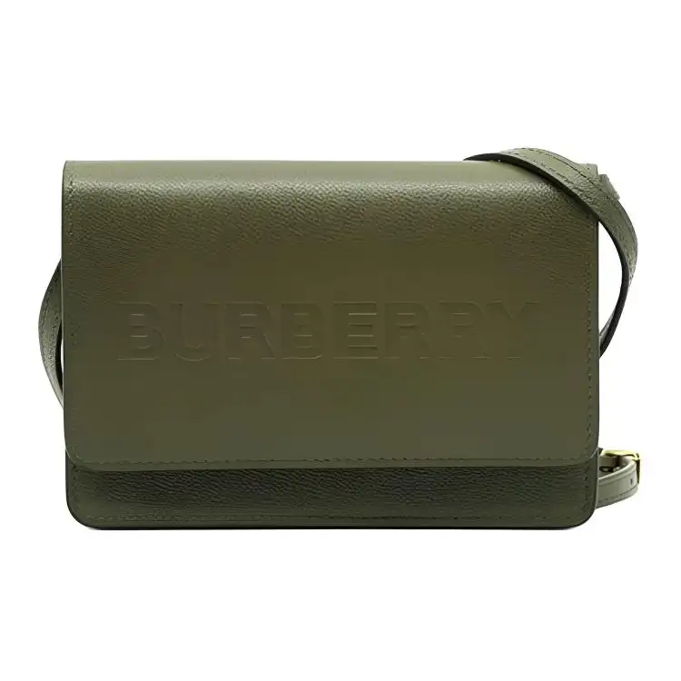 Burberry Calfskin Crossbody Bag, Shoulder Bag Women's Green