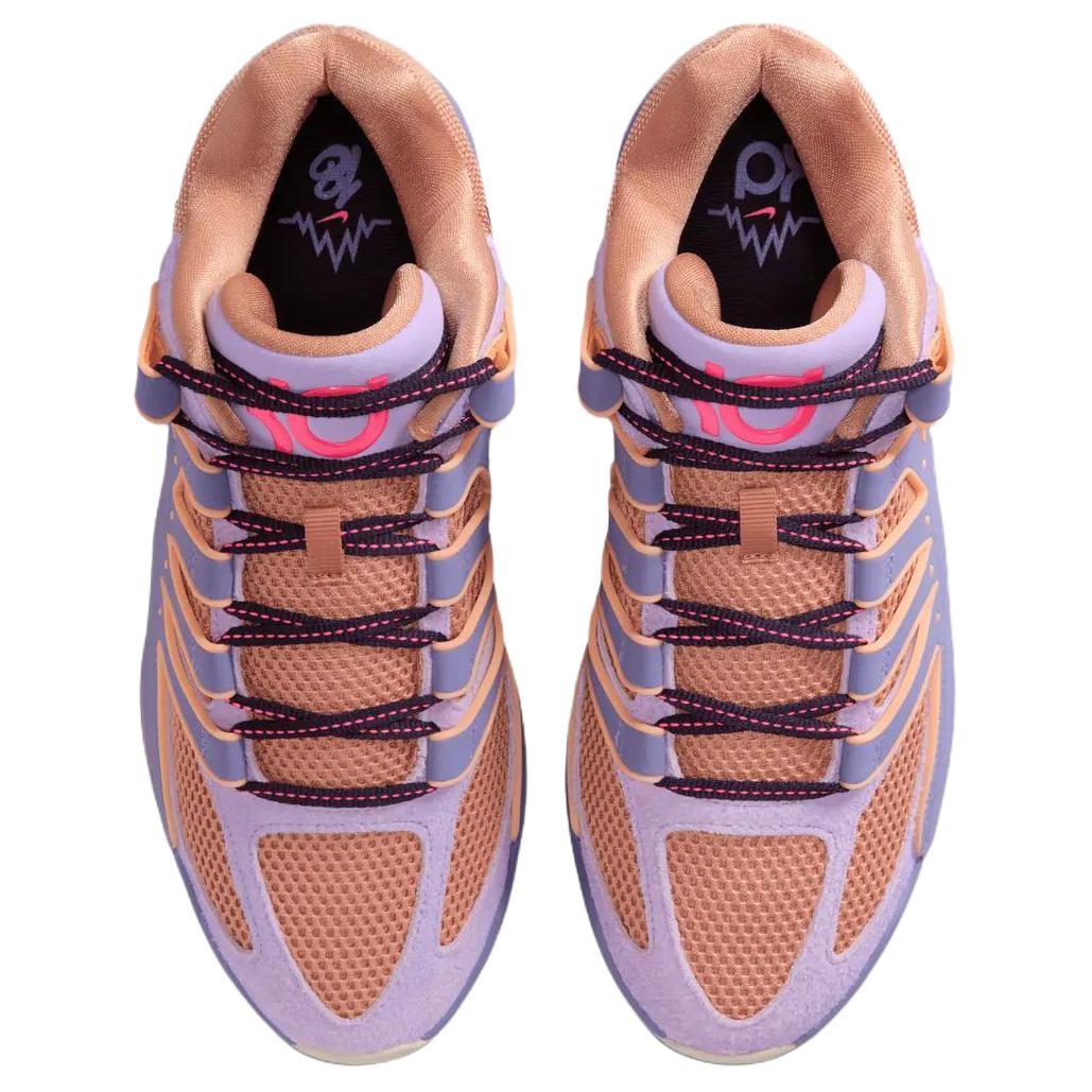 Nike Kd 18 Breathable Basketball Shoes Unisex Purple Orange - photo 4