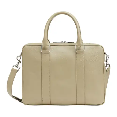 Bottega Veneta Woven Grain Cow Leather One Shoulder Handbag Men's Beige