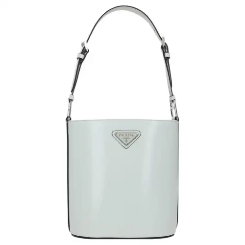 PRADA Luggage Collection Brushed Leather Handbag, Shoulder Bag Women's