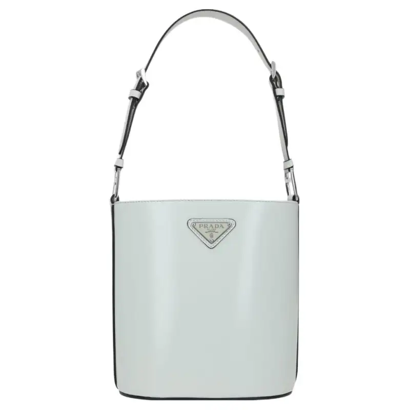 PRADA Luggage Collection Brushed Leather Handbag, Shoulder Bag Women's