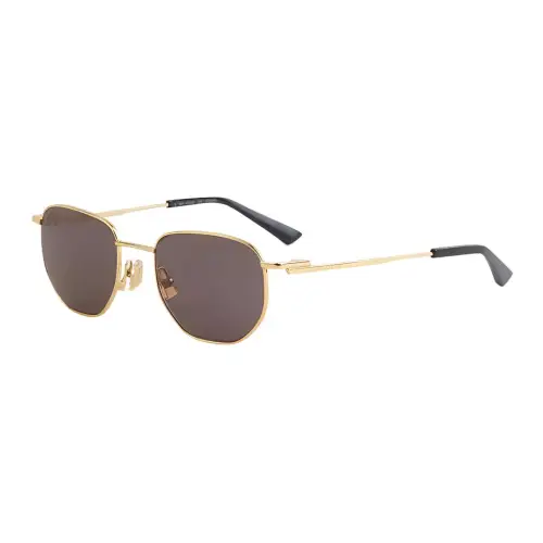 Bottega Veneta Irregular Shape Sunglasses Women's Gold