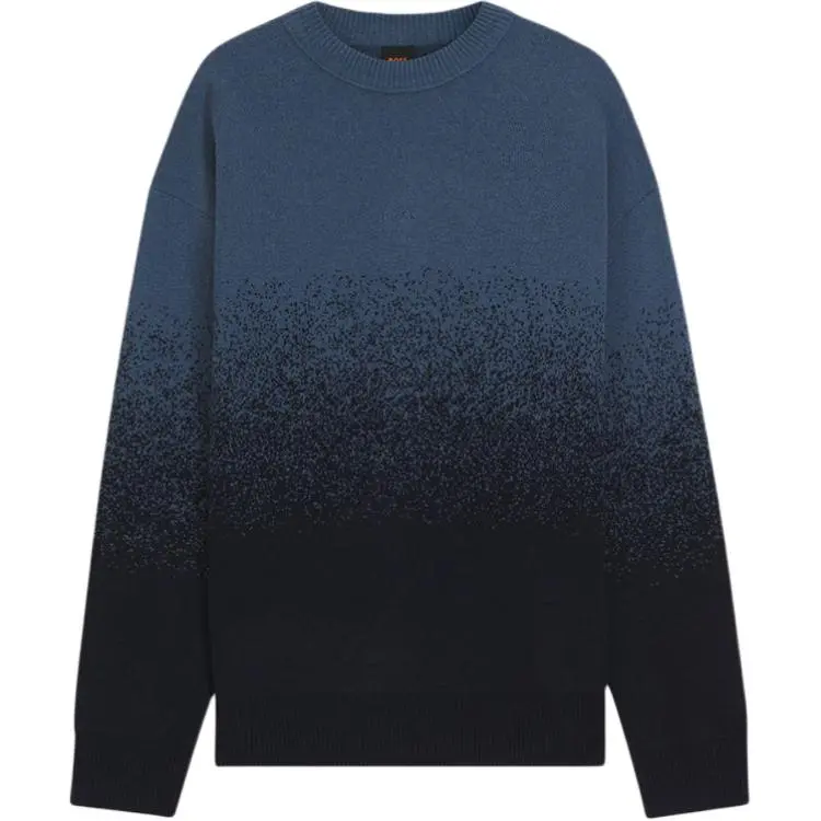 HUGO BOSS Sweaters Men's Dark Blue Crew Neck Moderate