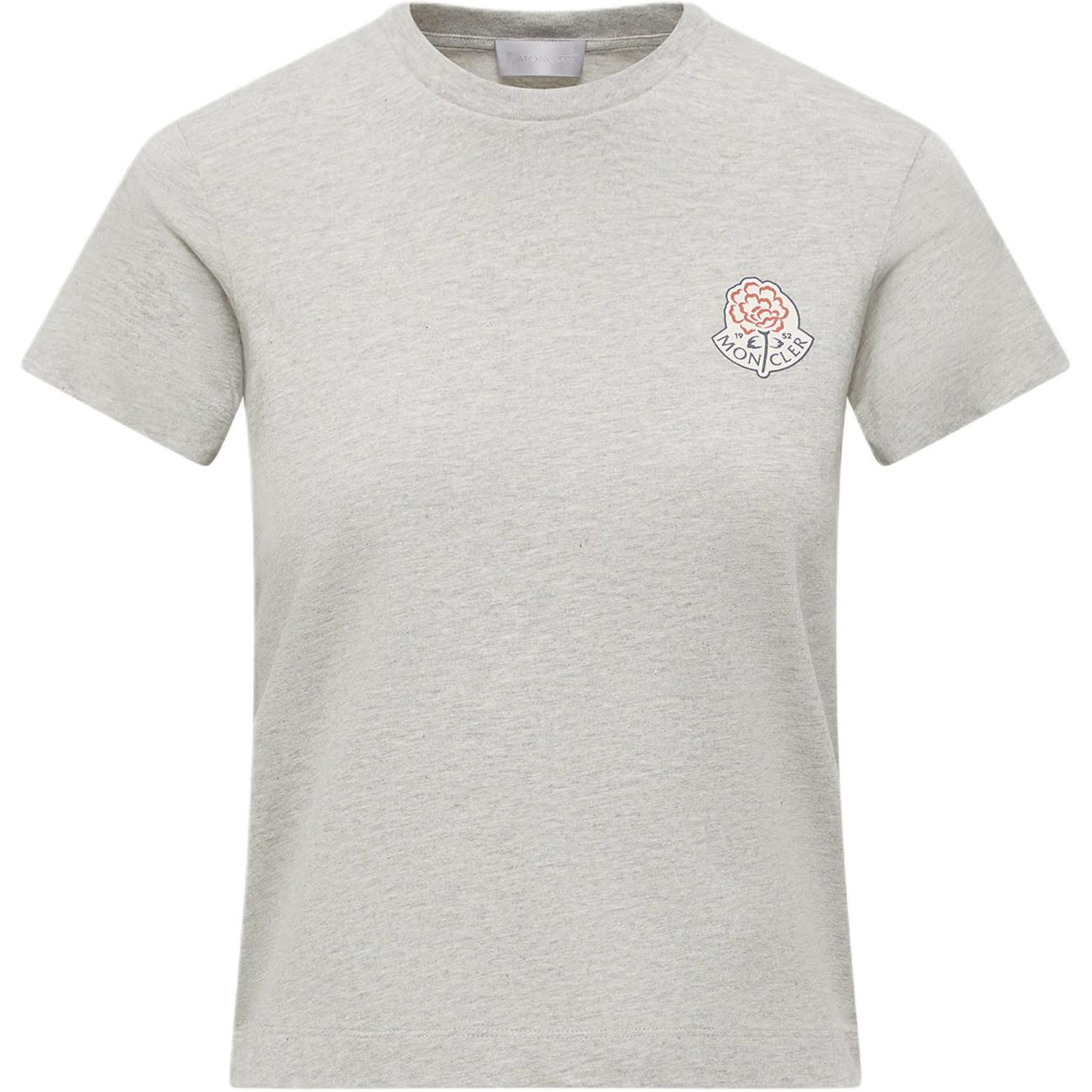 Женская футболка Moncler Slim Fit (белая)