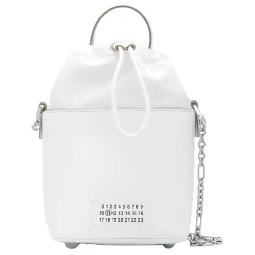 Maison Margiela Leather Shoulder Bag, Handbag Women's White