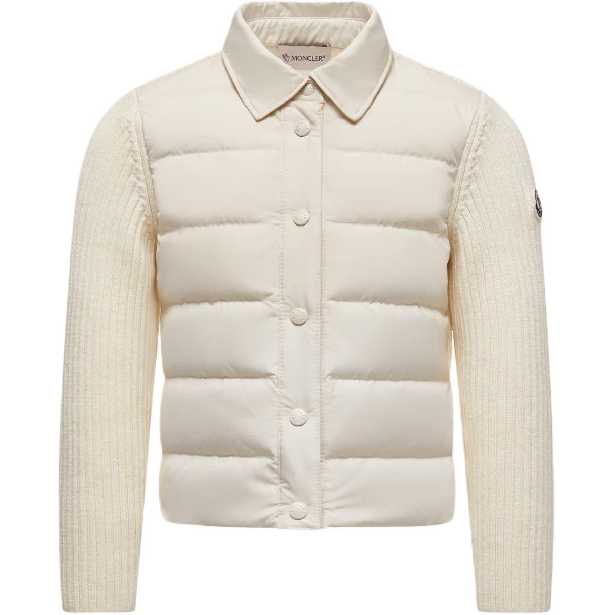 Куртка Moncler Padded Wool Shirt (белая)