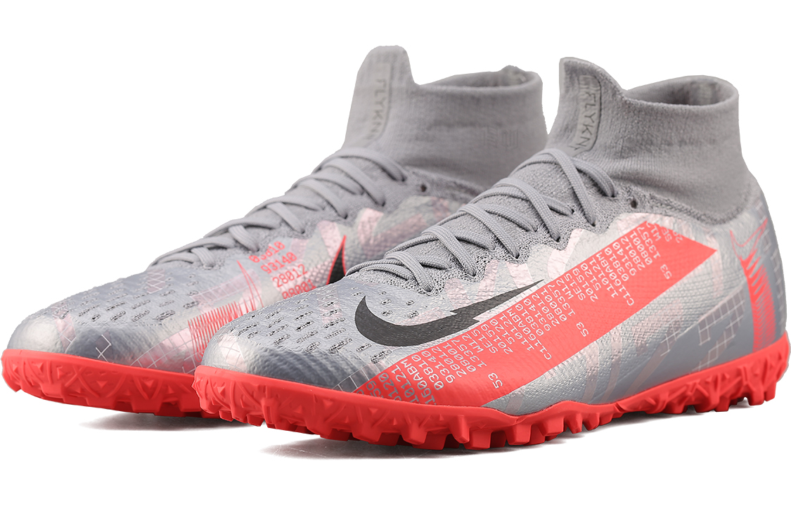 Футбольные бутсы Nike Mercurial Superfly 7 TF (серо-оранжевые) — Серыйоранжевый — фото 2