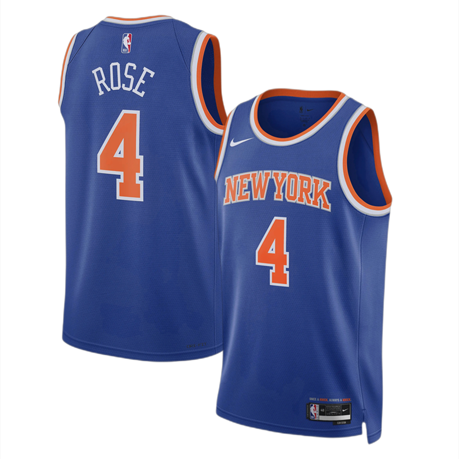Nike Basketball Jersey SW Fan Edition City Edition, New York Knicks, Rose Size 4 Men’s Blue