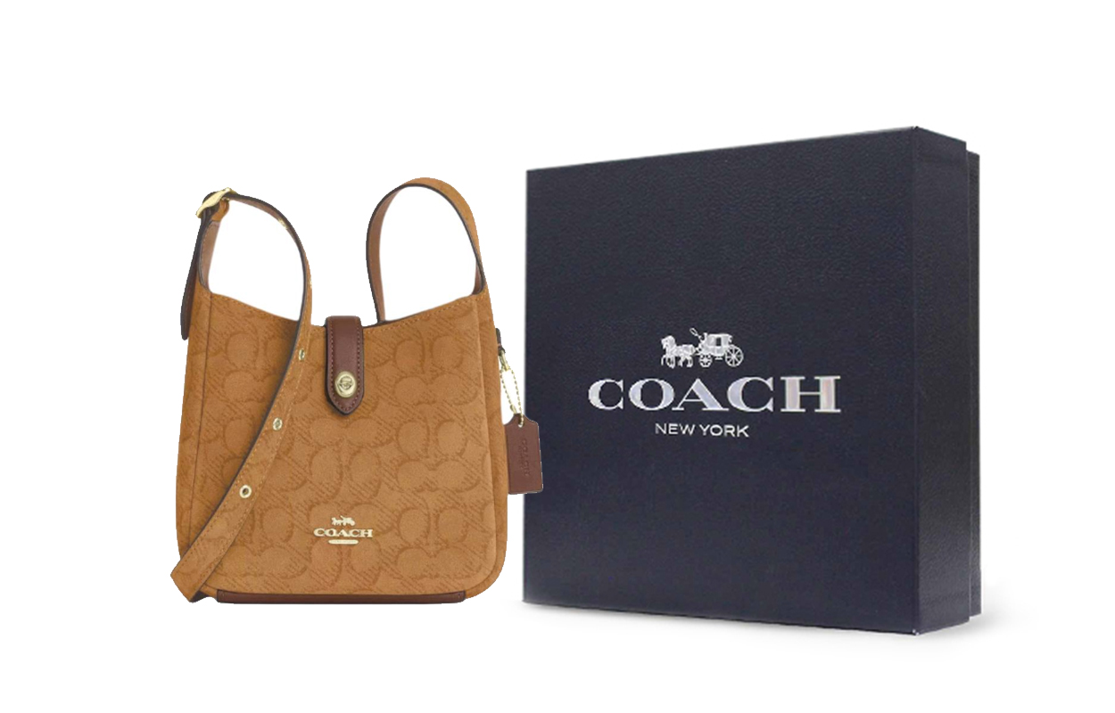 Женская сумка COACH Hadley 20 (коричневая)