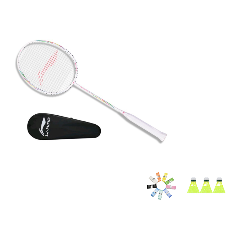 Li Ning Sharp Arrow Full Carbon Badminton Rackets Speed Type Enhanced Swing Speed Entry level 5U Strung