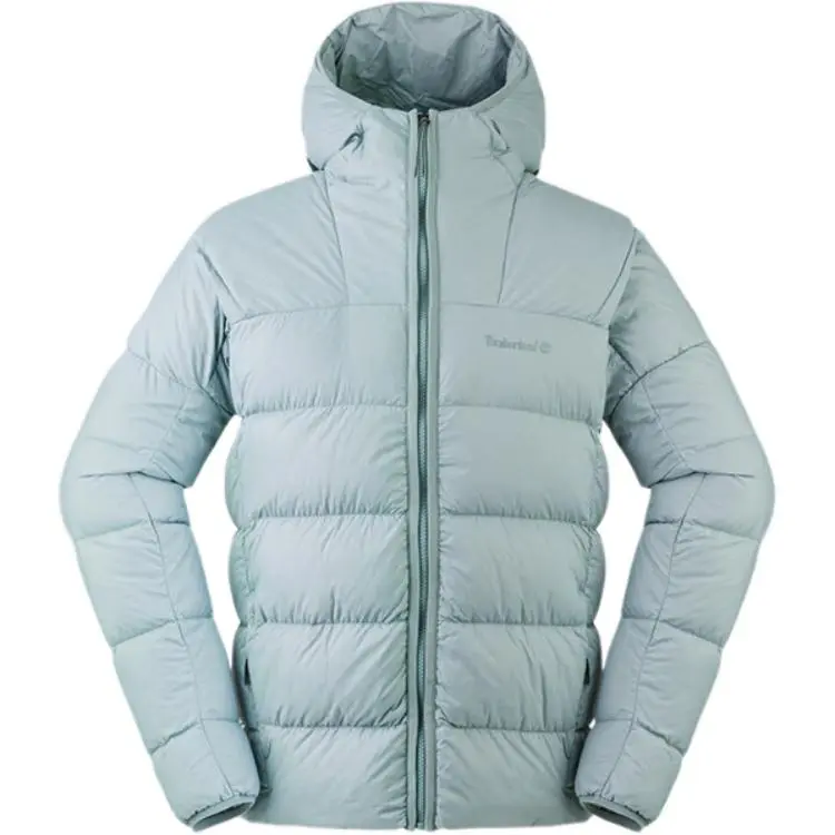 Timberland Down Jackets Men's Silver Gray Blue Hooded Thickened