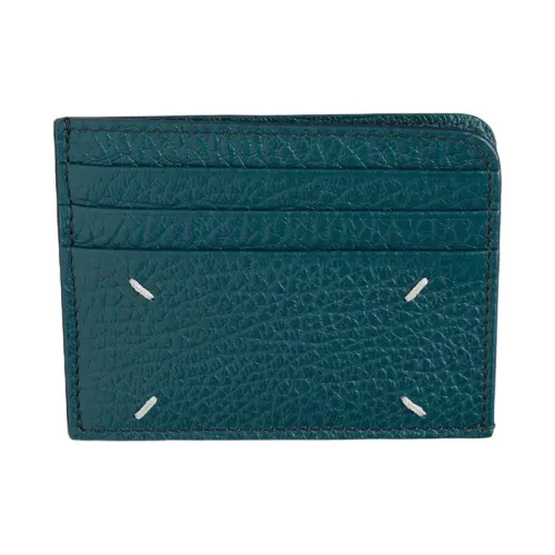Maison Margiela Leather Wallet, Card Holder Unisex Blue