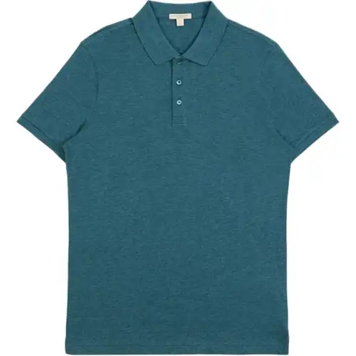 Burberry Polo Shirts Men's Blue Polo Collar Moderate Straight Fit