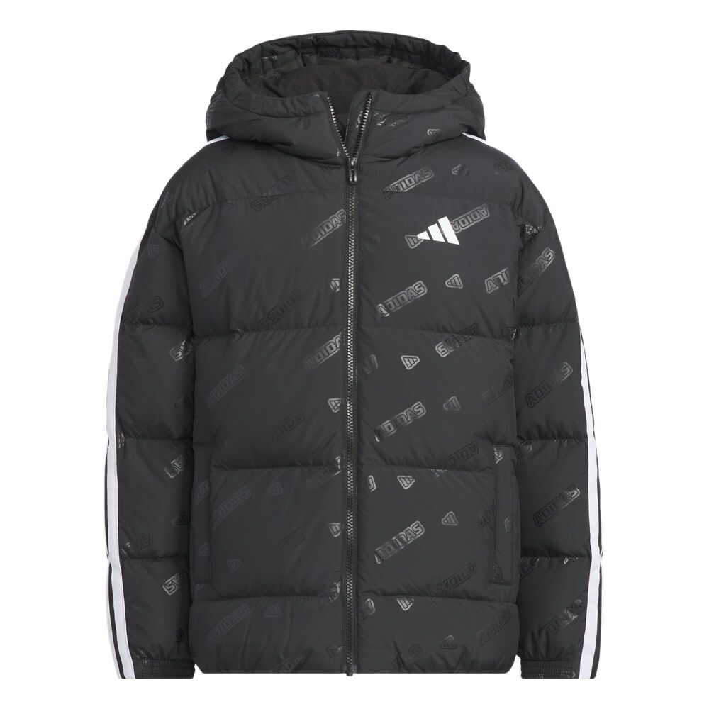 Куртка adidas Спортивная пуховая (черно-белая)