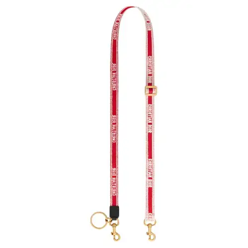 DIOR Embroidery Bag Straps Women's Raspberry