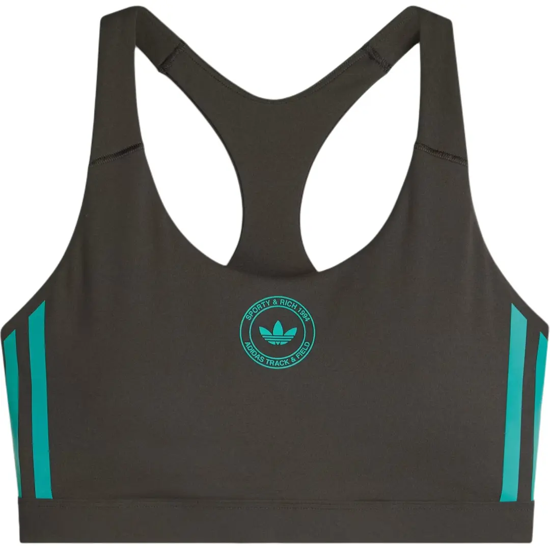 Adidas Originals Racerback Logo Cropped Sports Bra