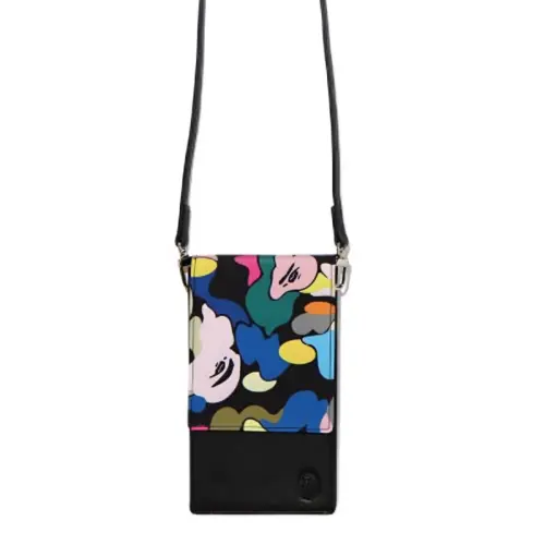 A BATHING APE Camouflage Patchwork Crossbody Bags Unisex Black
