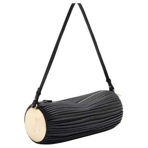 LOEWE Crinkle Nappa Sheep Leather Portable Crossbody Bag, Shoulder Bag Women's Black