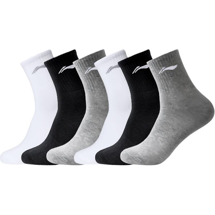Li Ning Crew Socks Men’s 6 Pack