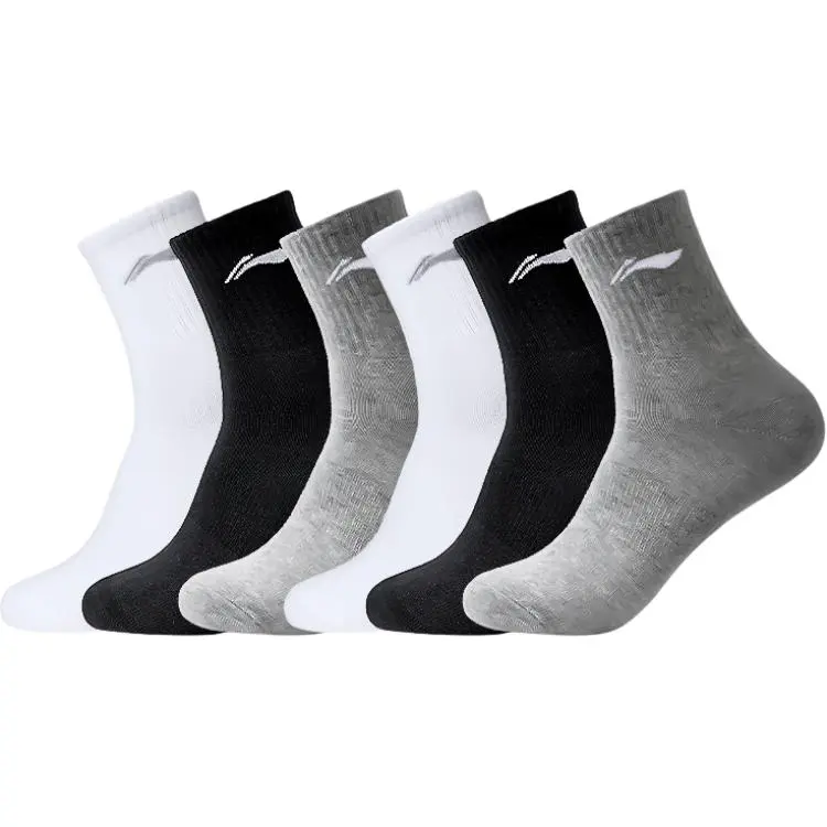 Li Ning Crew Socks Men's 6 Pack