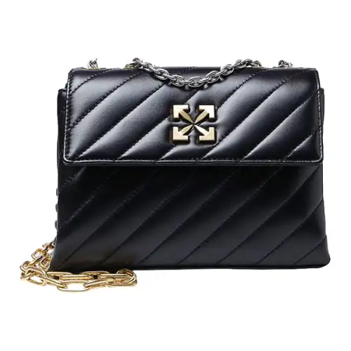 OFF WHITE Leather Crossbody Bags Women's Black