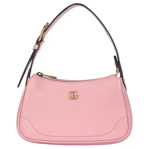 GUCCI Aphrodite Leather Handbag, Shoulder Bag Women's Light Pink