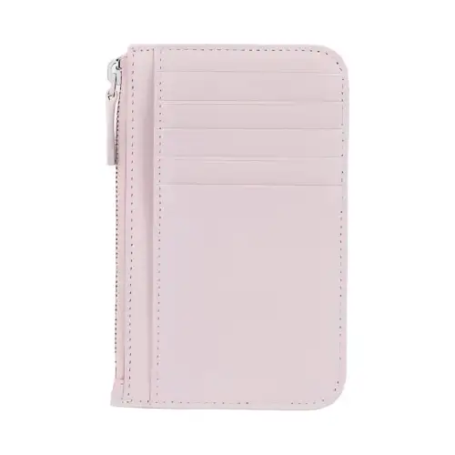Balenciaga ESSENTIAL Sheepskin Card Holder Coin Purse Women's Light Pink