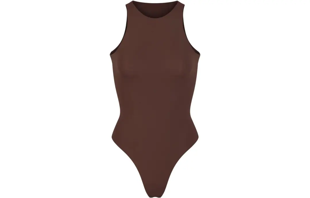 Skims Bodysuits Women's Dark Umber Turtleneck