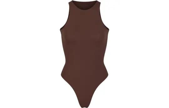 Skims Bodysuits Women's Dark Umber Turtleneck