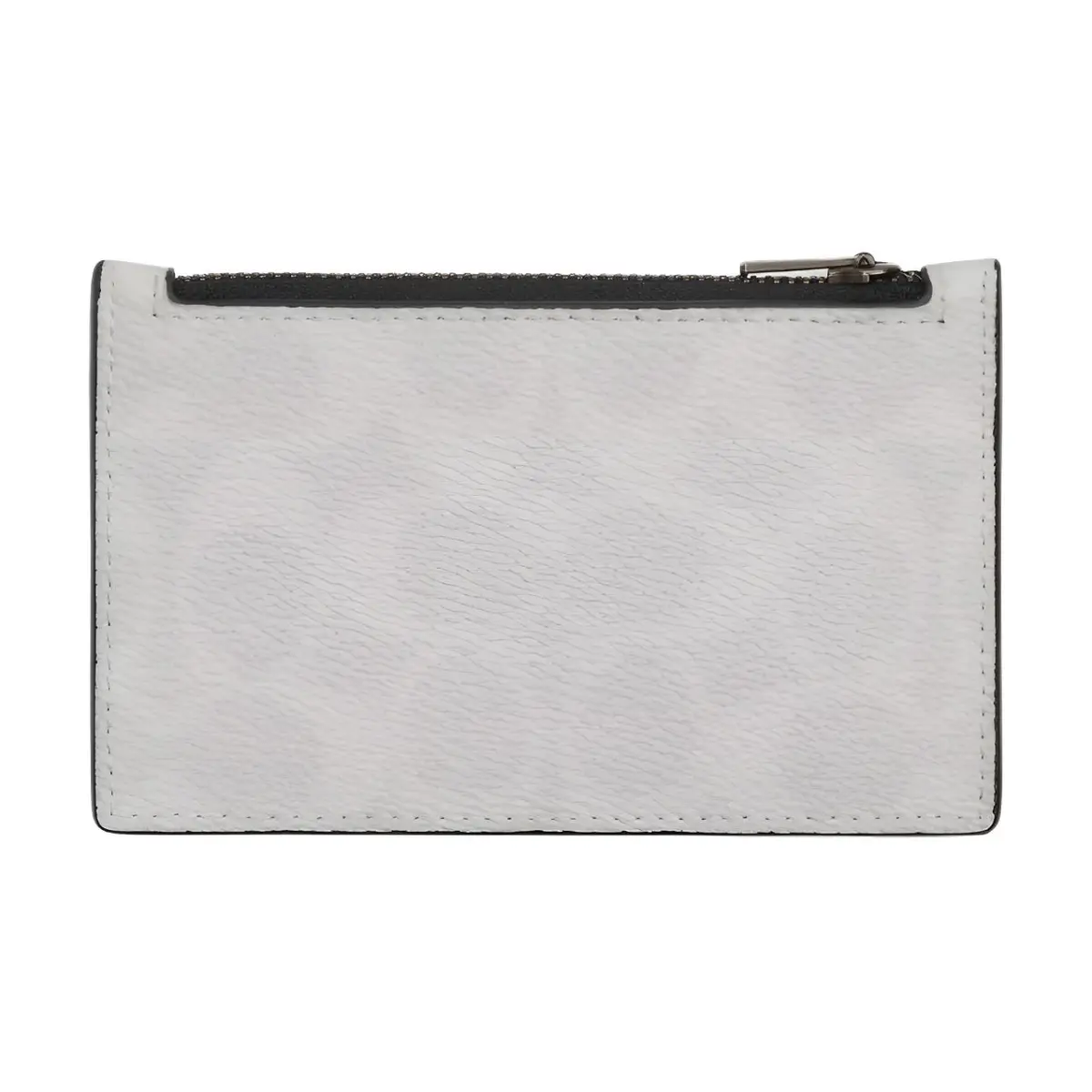 COACH Card Case Coated Canvas With Calfskin Card Holder Men's Chalk & Black