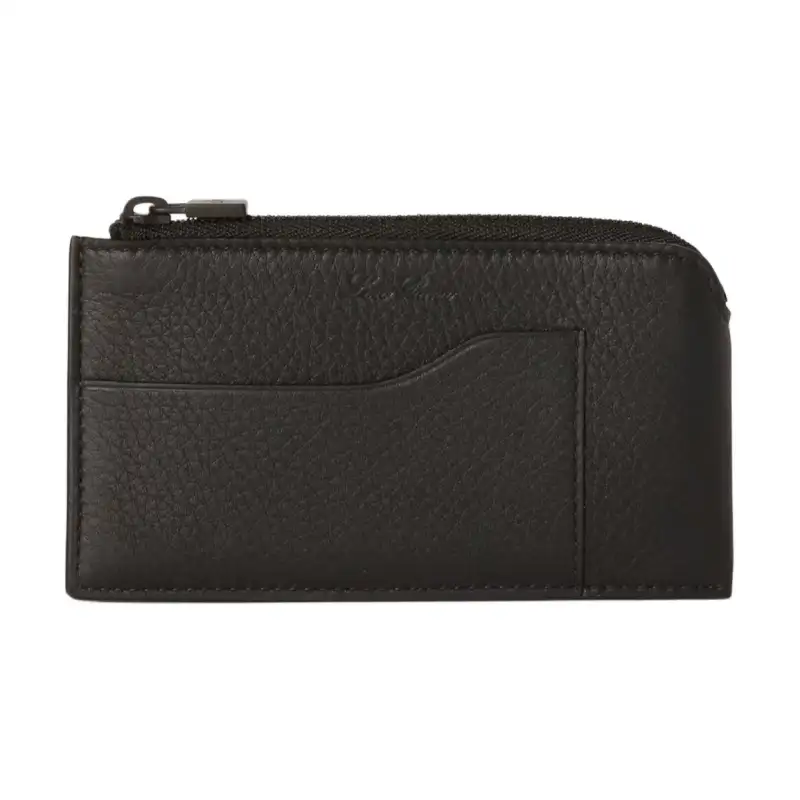 Loro Piana Calfskin Card Holder Men's Black