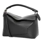 LOEWE Puzzle Cow Leather Handbag, Shoulder Bag, Crossbody Bag Small Women's Black