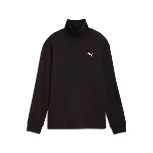 PUMA HER T Shirts Women's Black Turtleneck