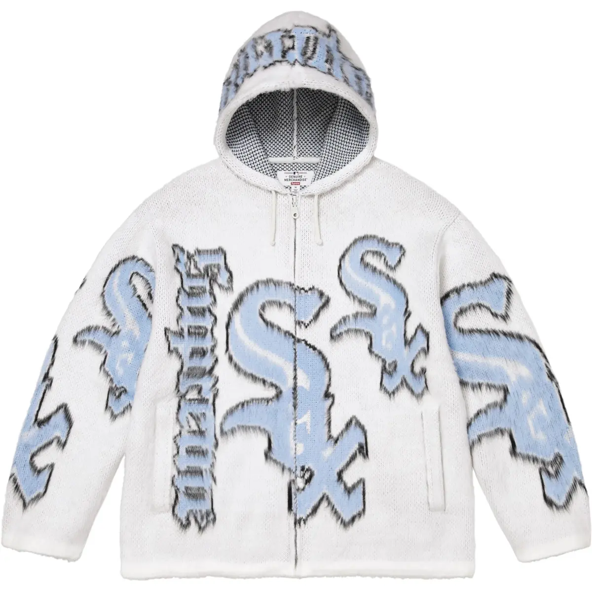 Supreme x Chicago White Sox FW25 WEEK5 Zip Up Hooded Sweater Unisex