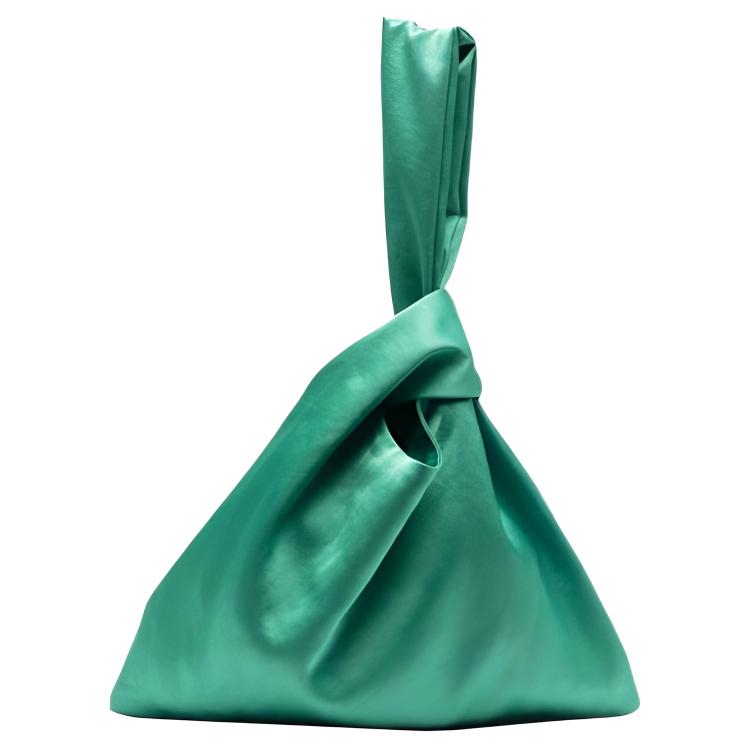 NANUSHKA Jen Fashion Irregular Knotted Cross Straps Plain Triacetate Polyester Handbag Women's Green