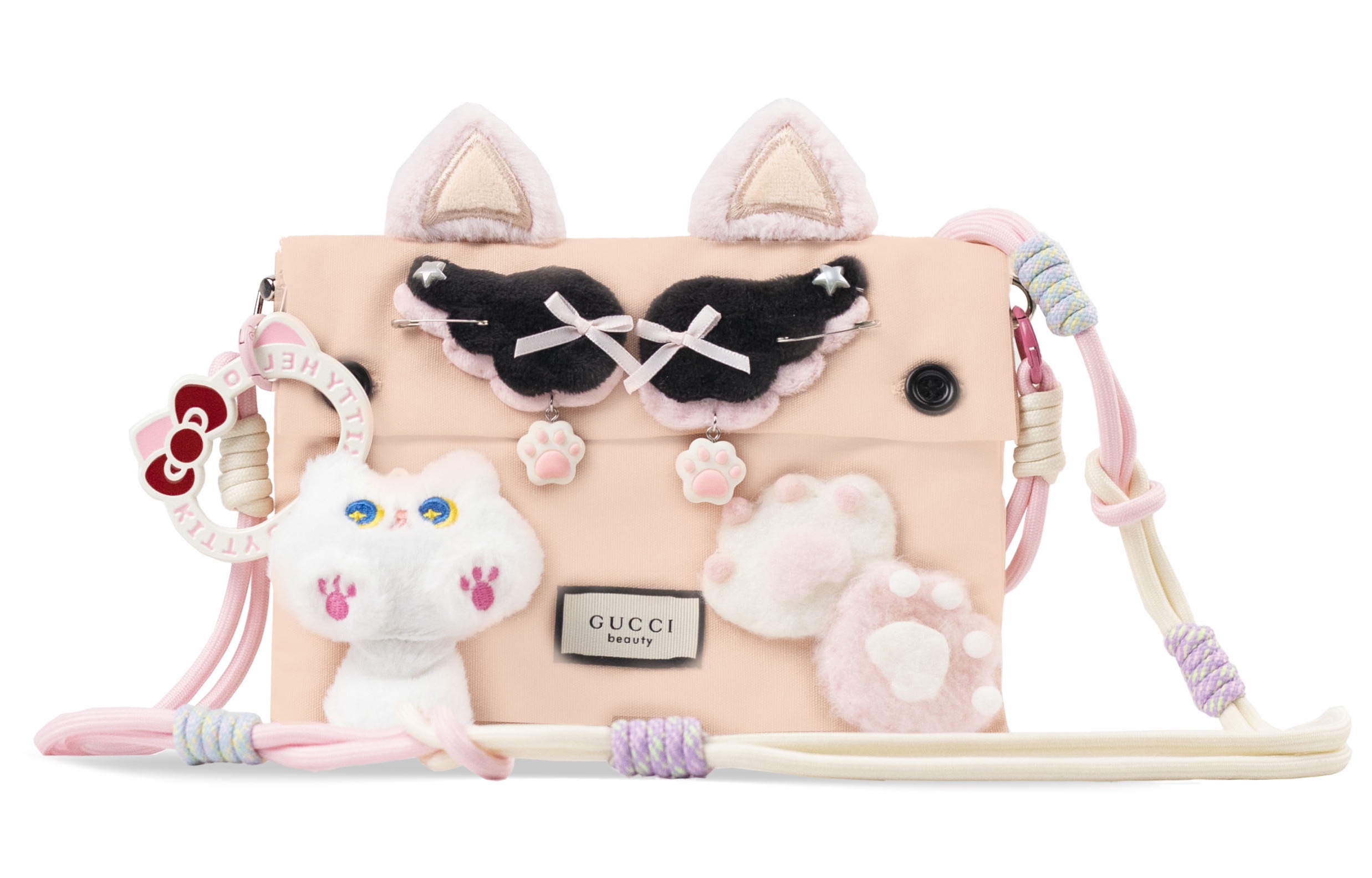 Сумка-косметичка Gucci Cat (бежевая)