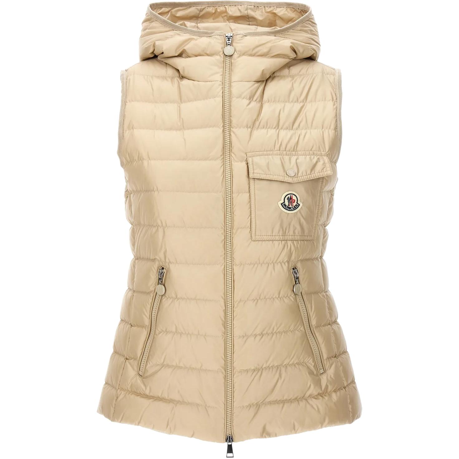 Женская жилетка Moncler (бежевая)