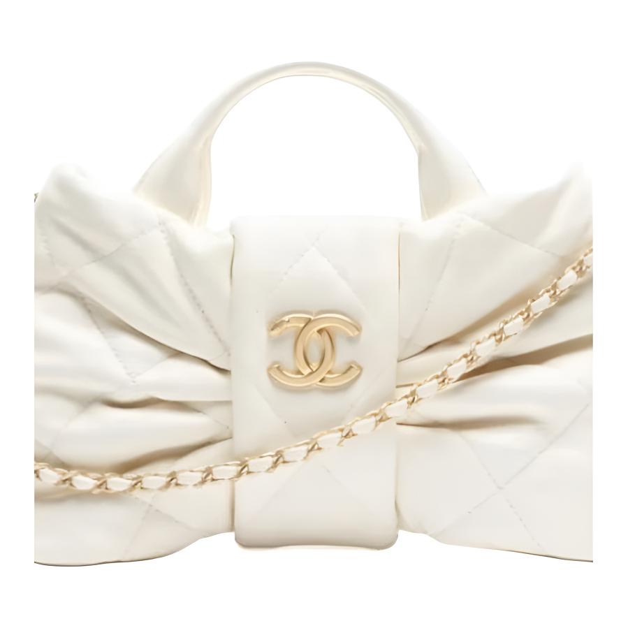 Женская сумка Chanel 25K (белая) — фото 2