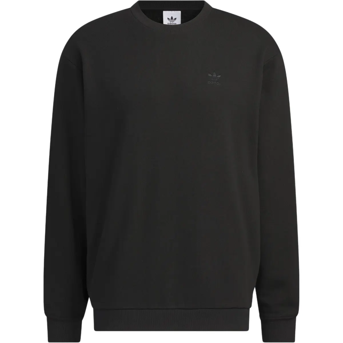 Adidas Sweatshirts Men's Black Crew Neck Moderate Regular