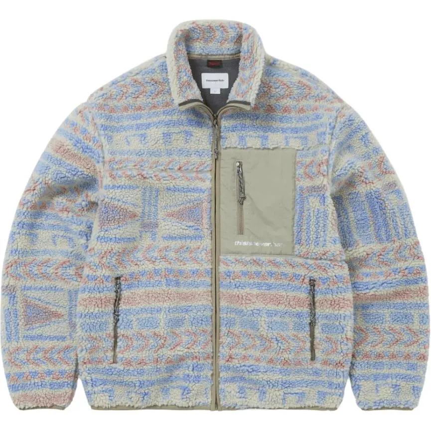 Thisisneverthat FW25 SP Sherpa Fleece Jacket Stone Jacket Unisex