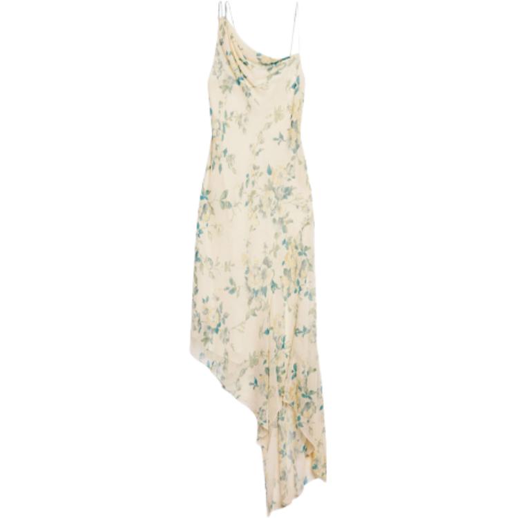 CELINE Sleeveless Dresses Women's Yellow Asymmetrical Collar Moderate