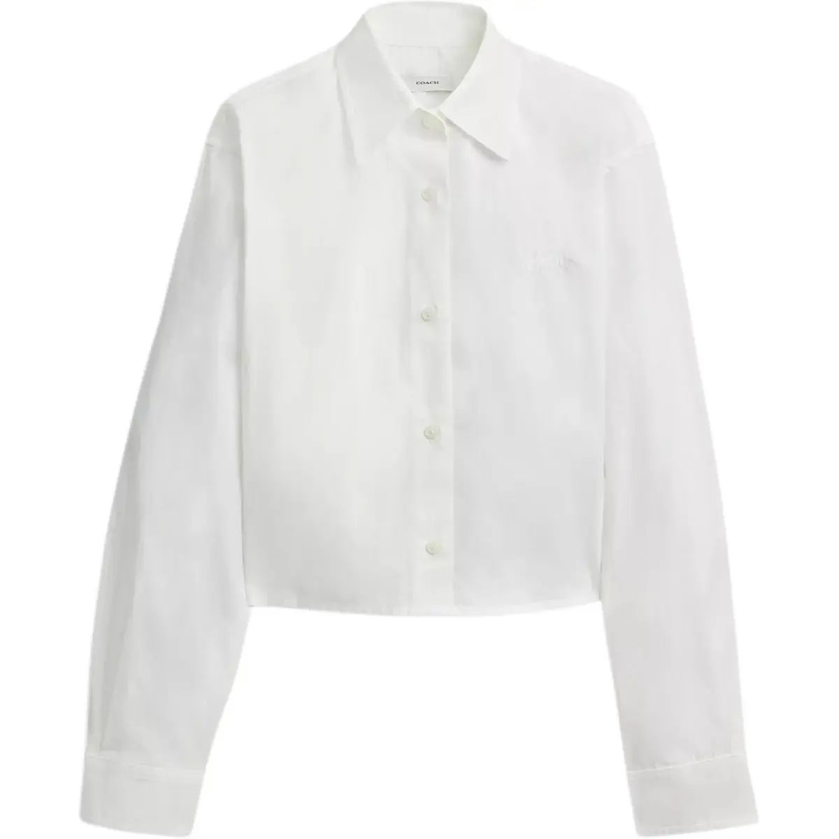 COACH Shirts Women's White Lapel Moderate