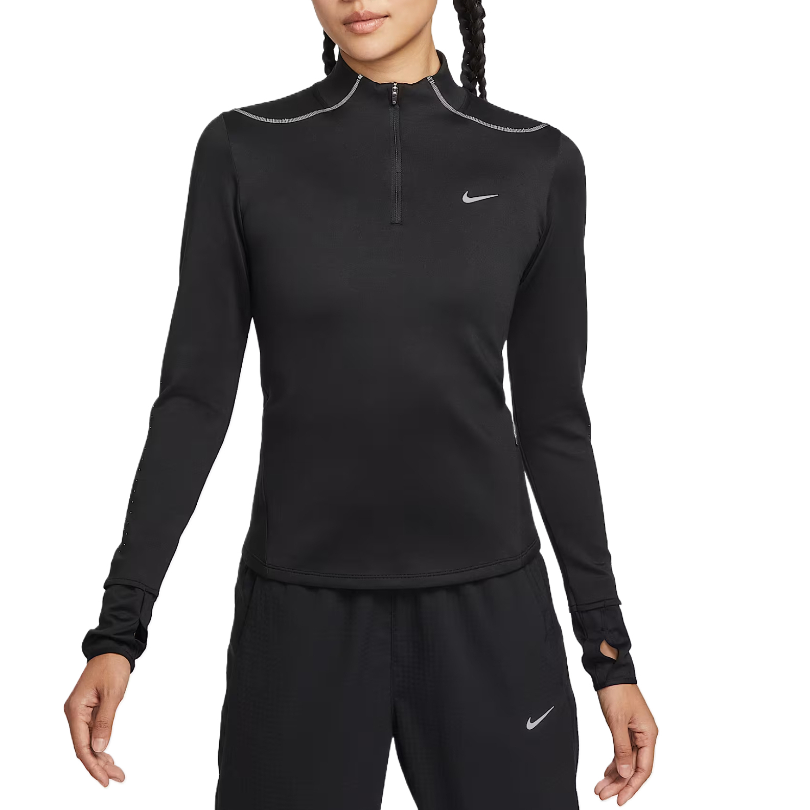 Женская футболка Nike Therma-FIT Swift (черная)
