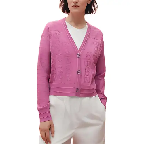 HERMES Knitwear Women's Rose Pink
