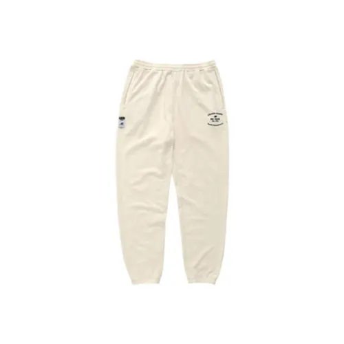New Balance UQJ Knitted Sweatpants Men's Beige Moderate Cuffed Pants