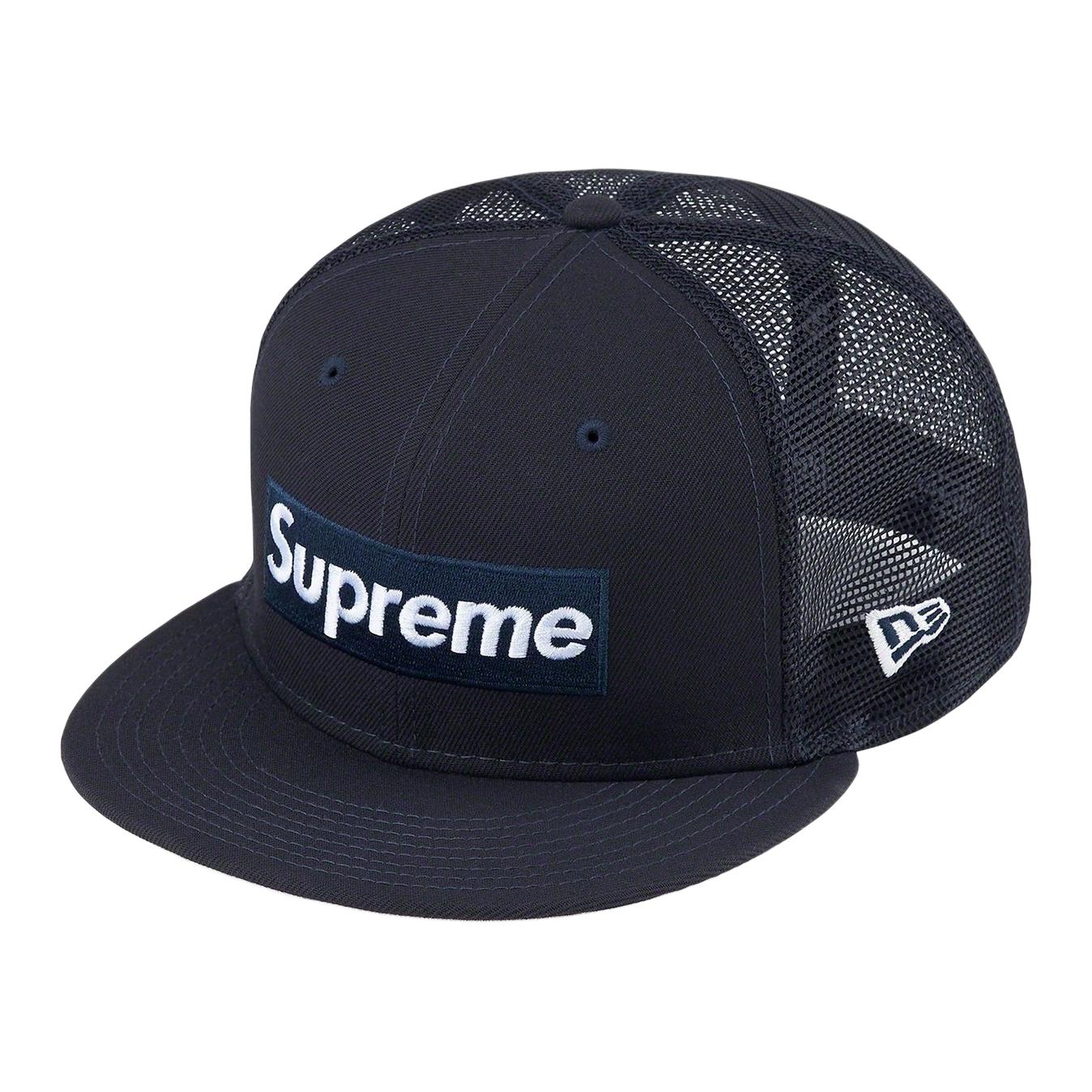 Бейсболка Supreme x New Era SS22 Week 19 Box Logo Mesh Back (коричневая)