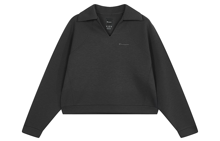Женское худи Champion FW25 BLACK EDITION WOMEN'S (черное)