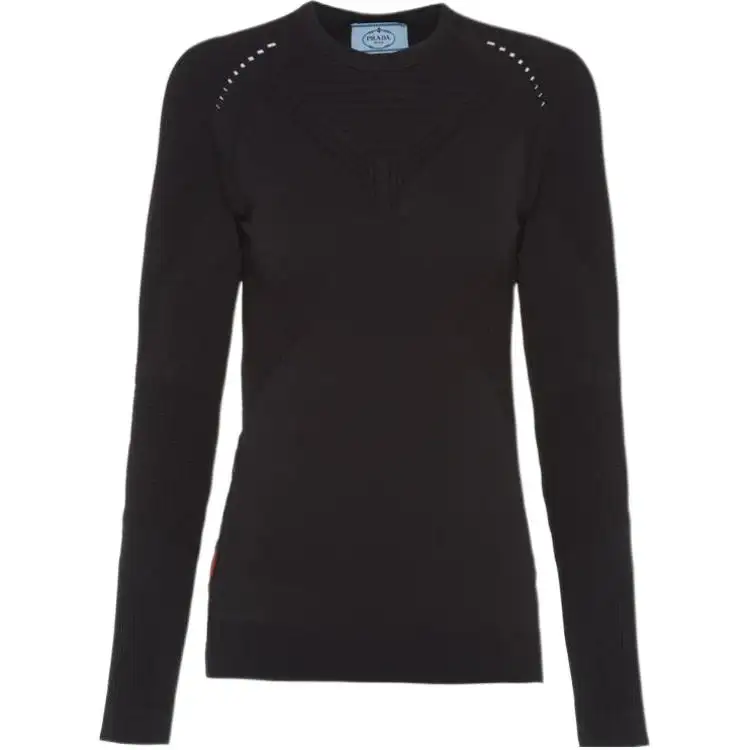 PRADA Long Sleeved Crewneck Knitted Top